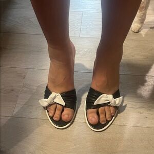 Lunian Black and White Women's Heels